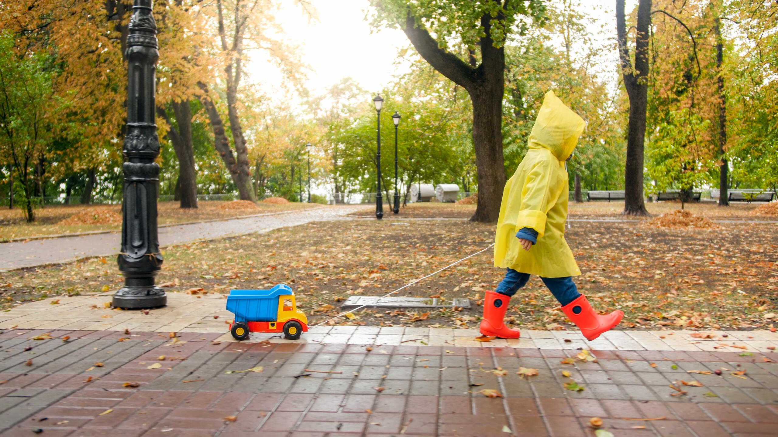 Cut Little Boy In Red Rubber Boots And Yellow Rain 2021 12 13 20 42 25 Utc